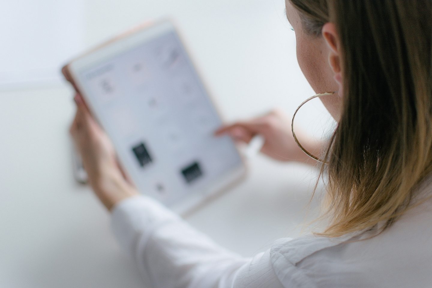 Lady Using Tablet